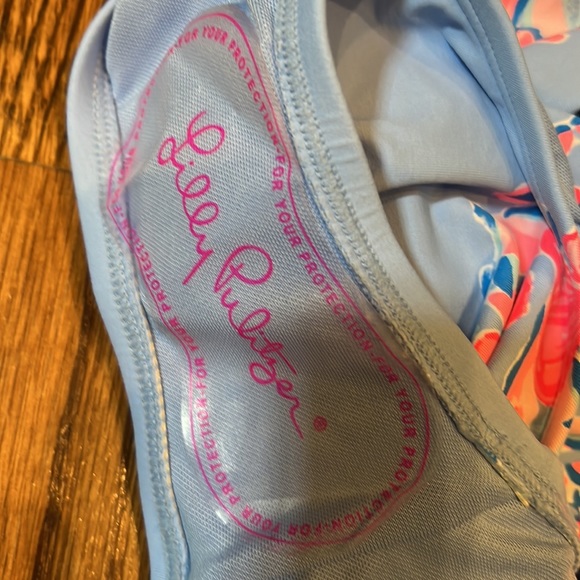 Lilly Pulitzer Jaspen One Piece in Blue Peri Shrimply The Best size 12 NWT - Picture 7 of 10